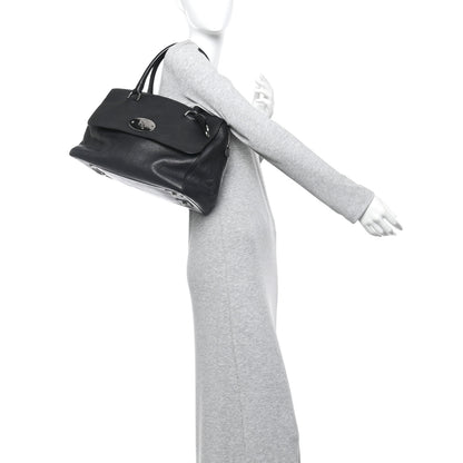 Mulberry Glossy Goatskin Medium Del Rey Satchel Black 2 of 15