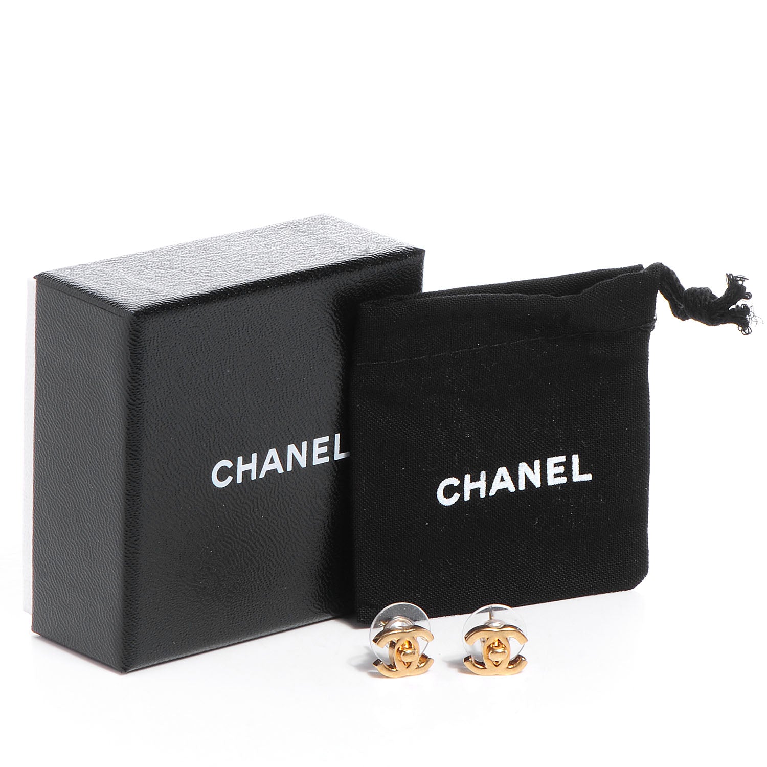 Chanel Metal CC Turnlock Earrings Gold 5 of 5