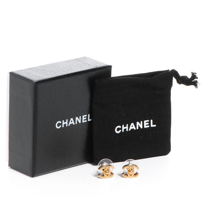 Chanel Metal CC Turnlock Earrings Gold 5 of 5