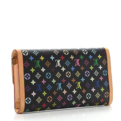 Louis Vuitton Monogram Multicolor Porte Tresor International Wallet Black 2 of 5