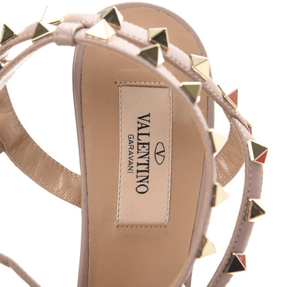 Valentino Garavani Patent Nappa Rockstud Ankle Strap 65mm Pumps 37.5 Soft Noisette Poudre 9 of 13