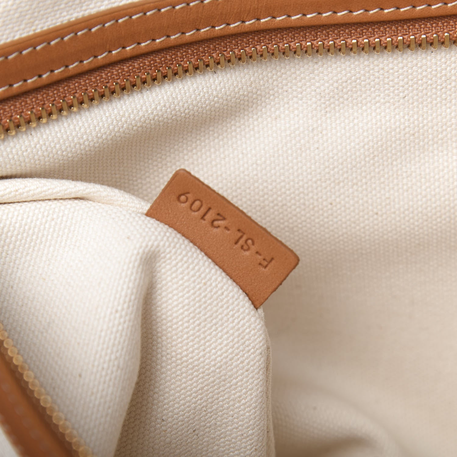 Celine Canvas Calfskin Horizontal Cabas Natural Tan 8 of 14