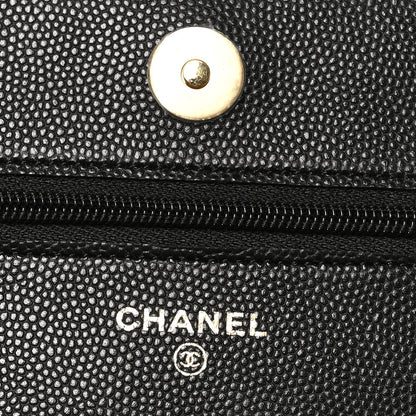Chanel Caviar Quilted Enamel Coco Casino Wallet On Chain WOC Black 6 of 10