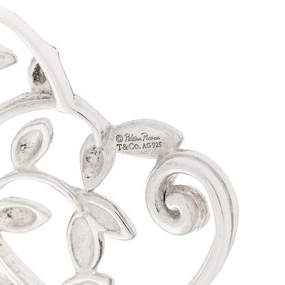 Tiffany Sterling Silver Wide Paloma Picasso Olive Leaf Cuff Bracelet 3 of 4