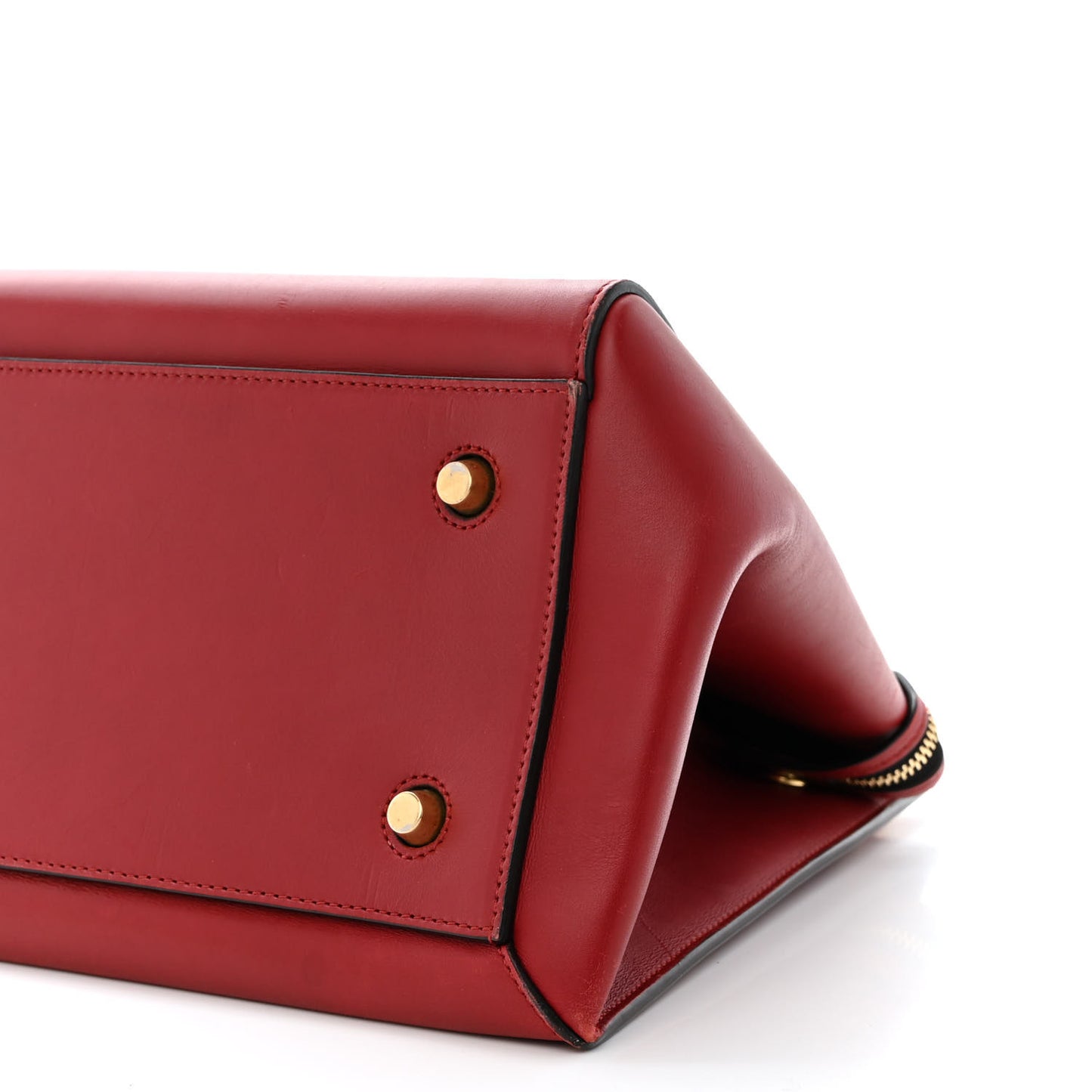 Smooth Calfskin Medium Edge Shoulder Bag Red