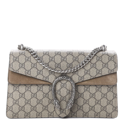 Gucci GG Supreme Monogram Small Dionysus Shoulder Bag Taupe 1 of 8