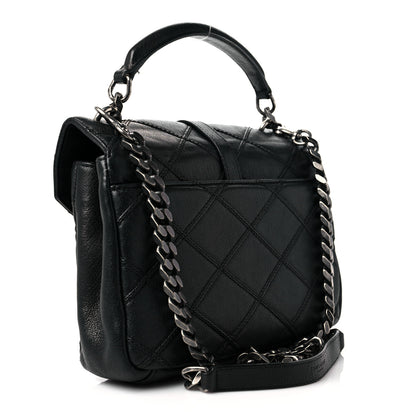 Saint Laurent Calfskin Matelasse Diamond Quilted Monogram Medium College Bag Black 3 of 13
