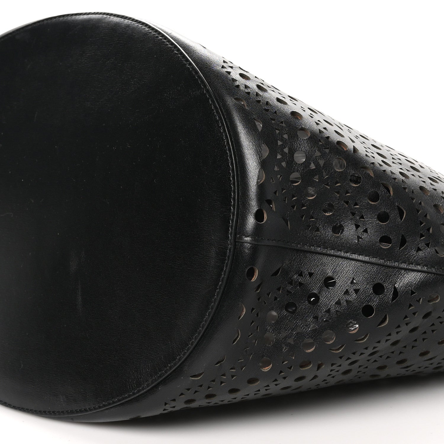 Alaia Calfskin Laser Cut Tote Black 10 of 11