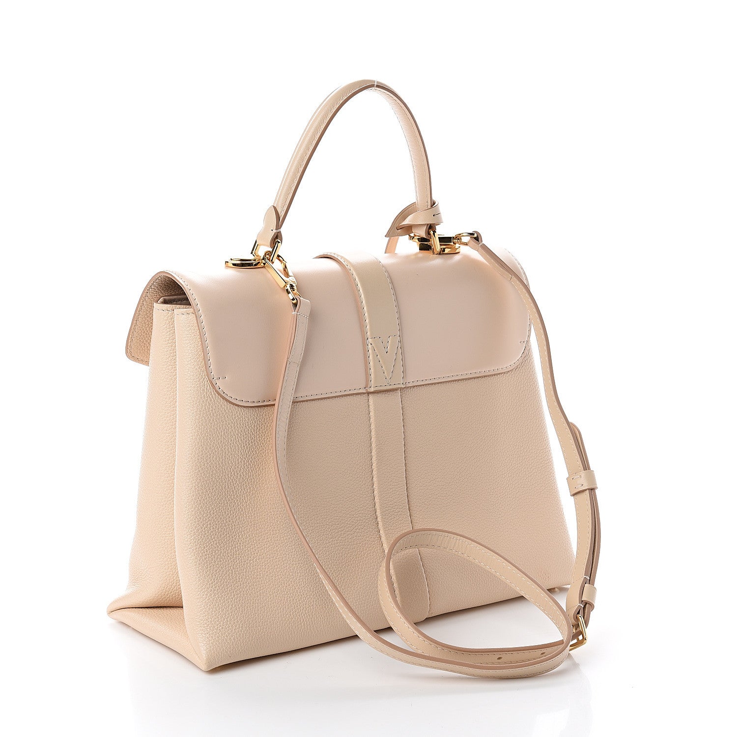 Louis Vuitton Grained Smooth Calfskin Rose Des Vents MM Creme 2 of 8