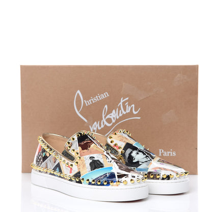 Christian Louboutin Patent Studded Womens Pik Boat Flat Loafers 36.5 Multicolor 9 of 9