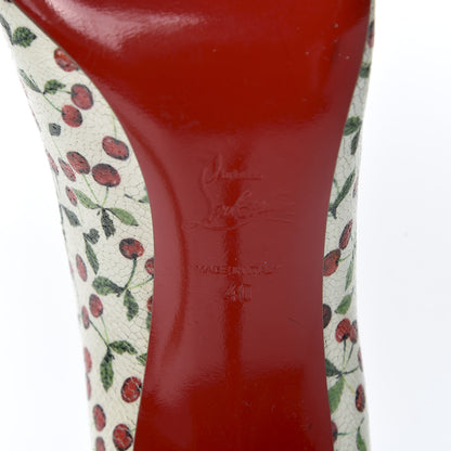 Christian Louboutin Calf Caviar Cerise Pigalle Follies 100 Pumps 40 Latte 8 of 8