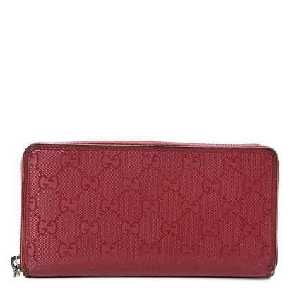 Gucci Imprime Monogram GG Pierce Zip Around Wallet Red 1 of 11
