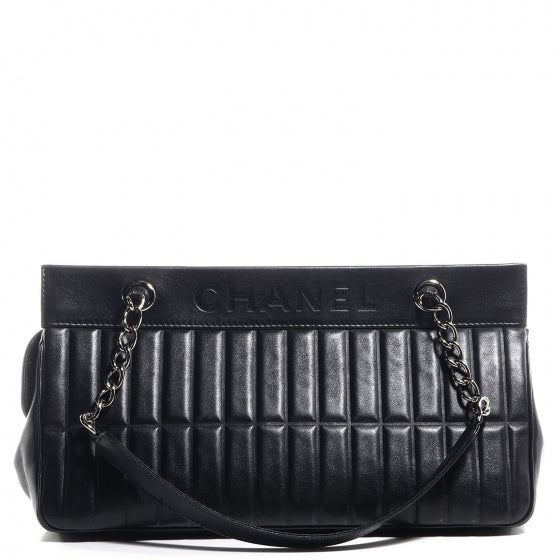 Chanel Lambskin Lax East West Shoulder Bag Black 1 of 7