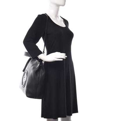 Gucci Pebbled Calfskin Large Soho Hobo Black 3 of 14