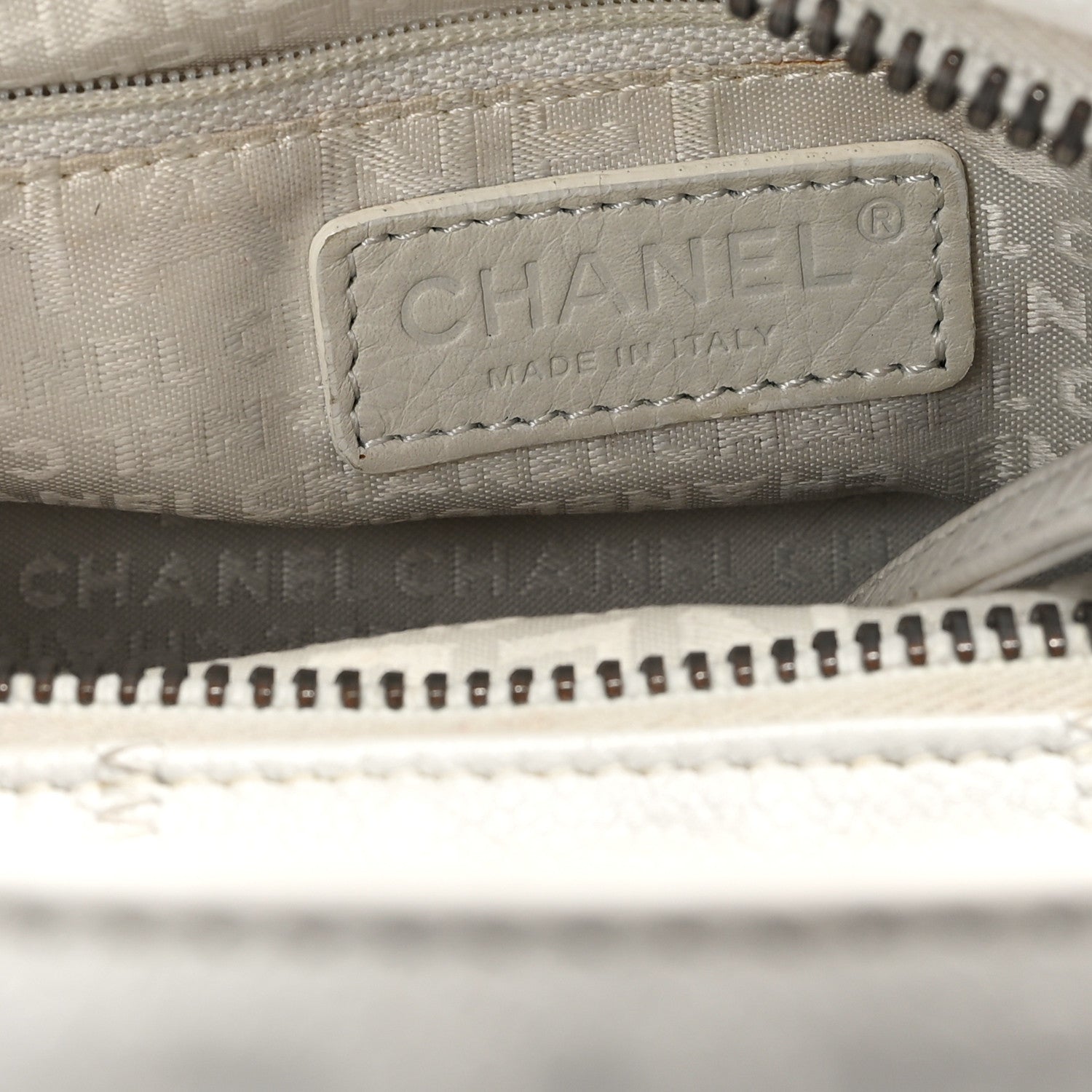 Chanel Caviar Square Stitched Bag White 6 of 14