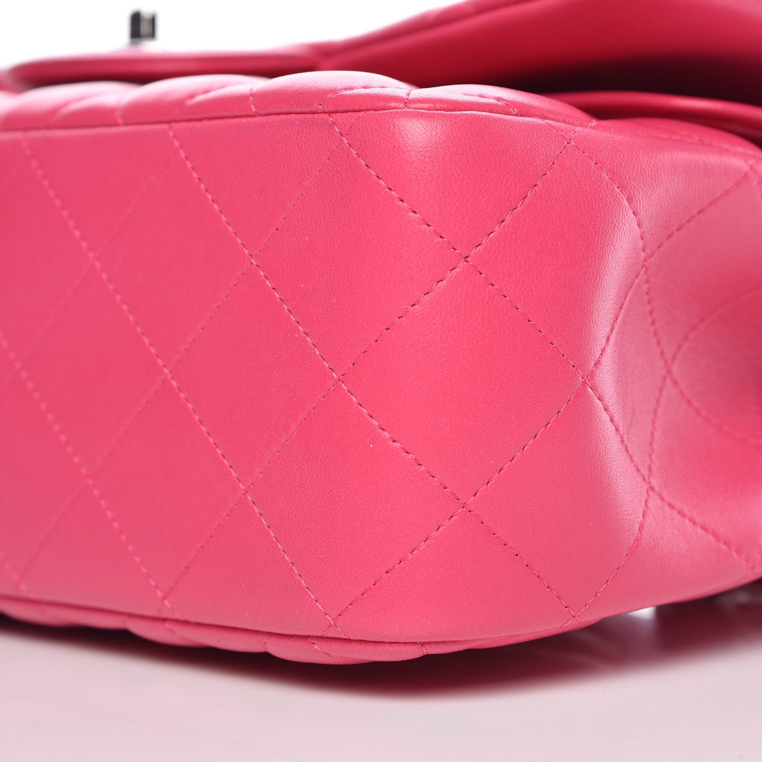 Chanel Lambskin Quilted Jumbo Double Flap Fuchsia 10 of 10