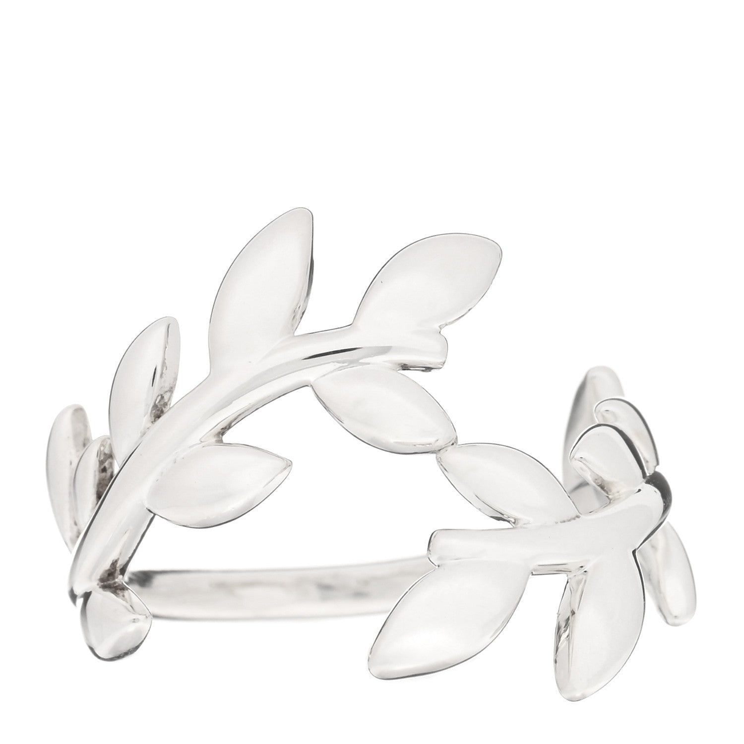 Tiffany Sterling Silver Paloma Picasso Olive Leaf Bypass Ring 49 4.75 1 of 4