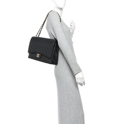 Chanel Caviar Quilted Maxi Double Flap Black 2 of 12