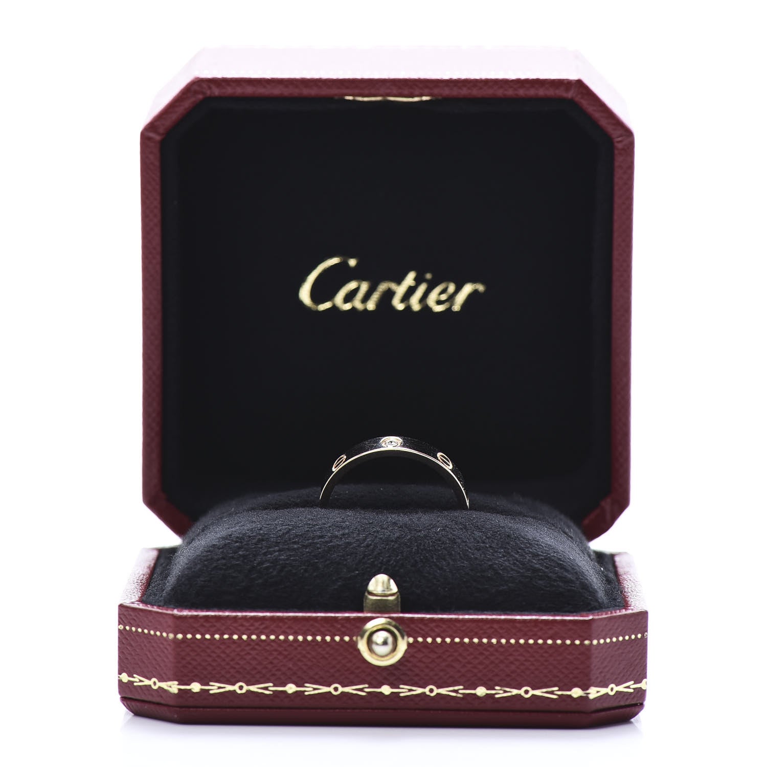 Cartier 18K Pink Gold Diamond 4mm LOVE Wedding Band Ring 60 9 5 of 5