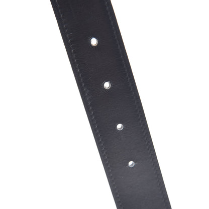 Hermes Box Togo 32mm Belt Strap 85 Black Etoupe 4 of 5