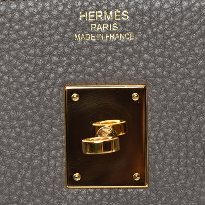 Hermes Taurillon Clemence Birkin 35 Etain 11 of 29