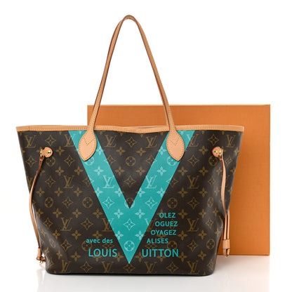 Louis Vuitton Monogram V Neverfull MM Turquoise 14 of 14