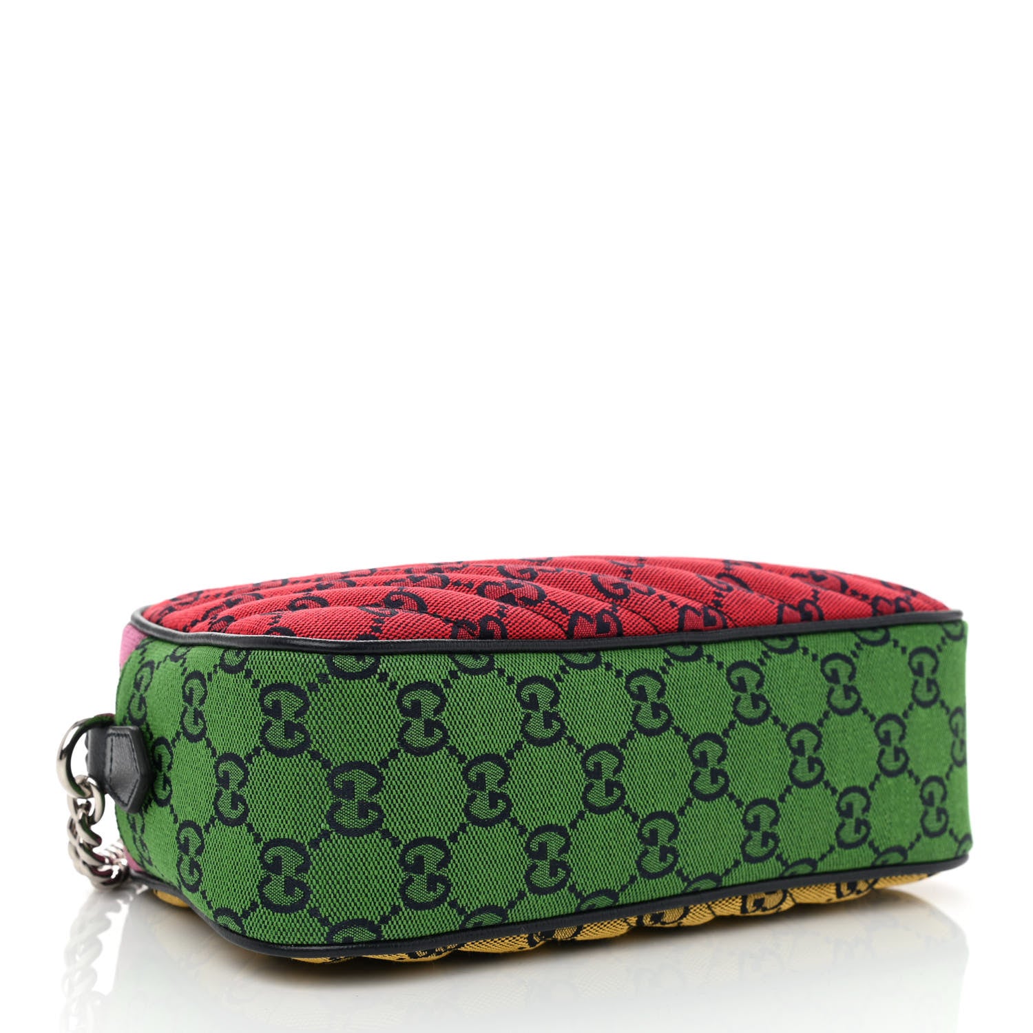 Gucci Monogram Multicolor Matelasse Diagonal Small GG Marmont Chain Shoulder Bag Red Blue Yellow Green Pink 4 of 8