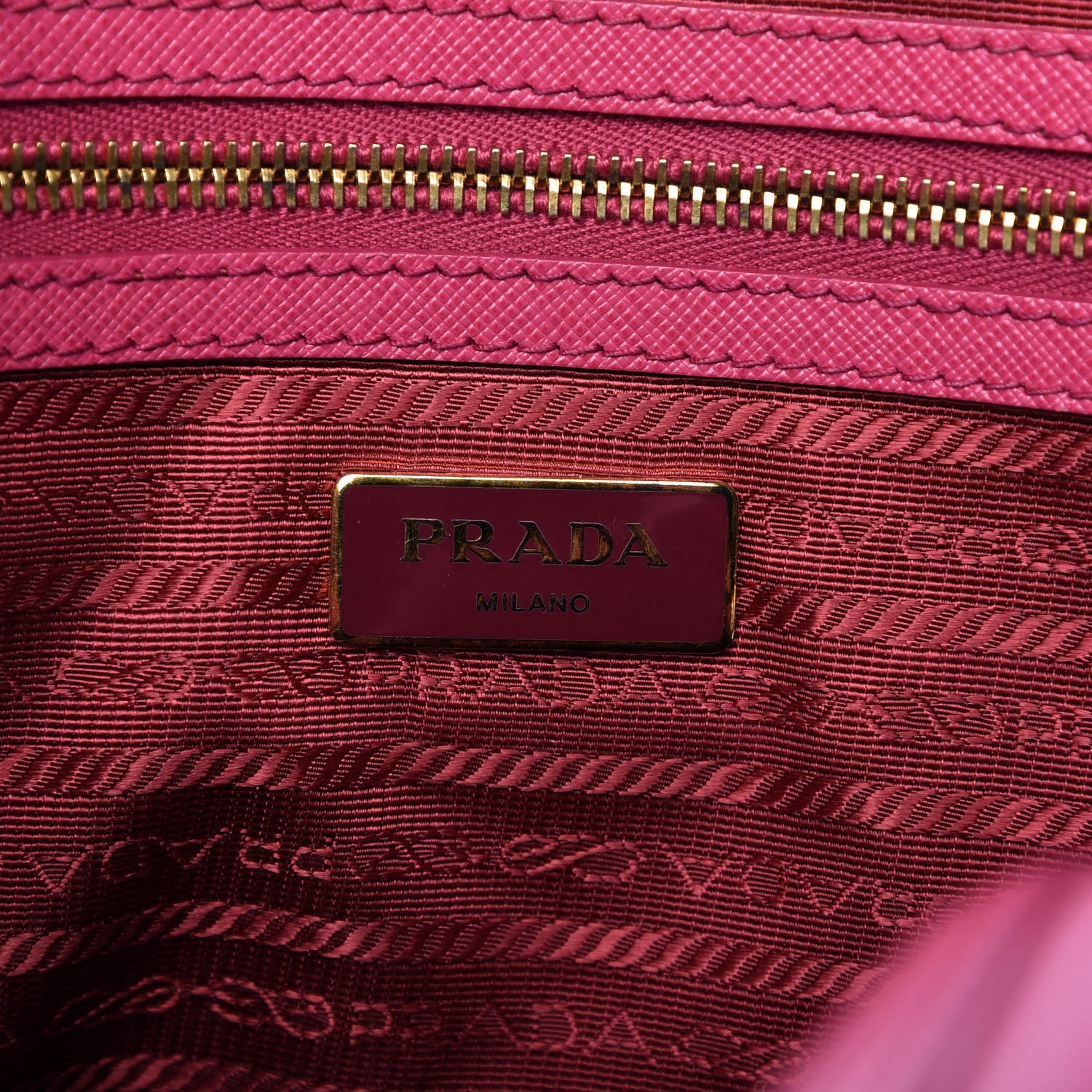 Prada Saffiano Bauletto Peonia 8 of 10