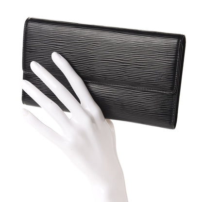 Louis Vuitton Epi Porte Tresor International Wallet Black 3 of 8