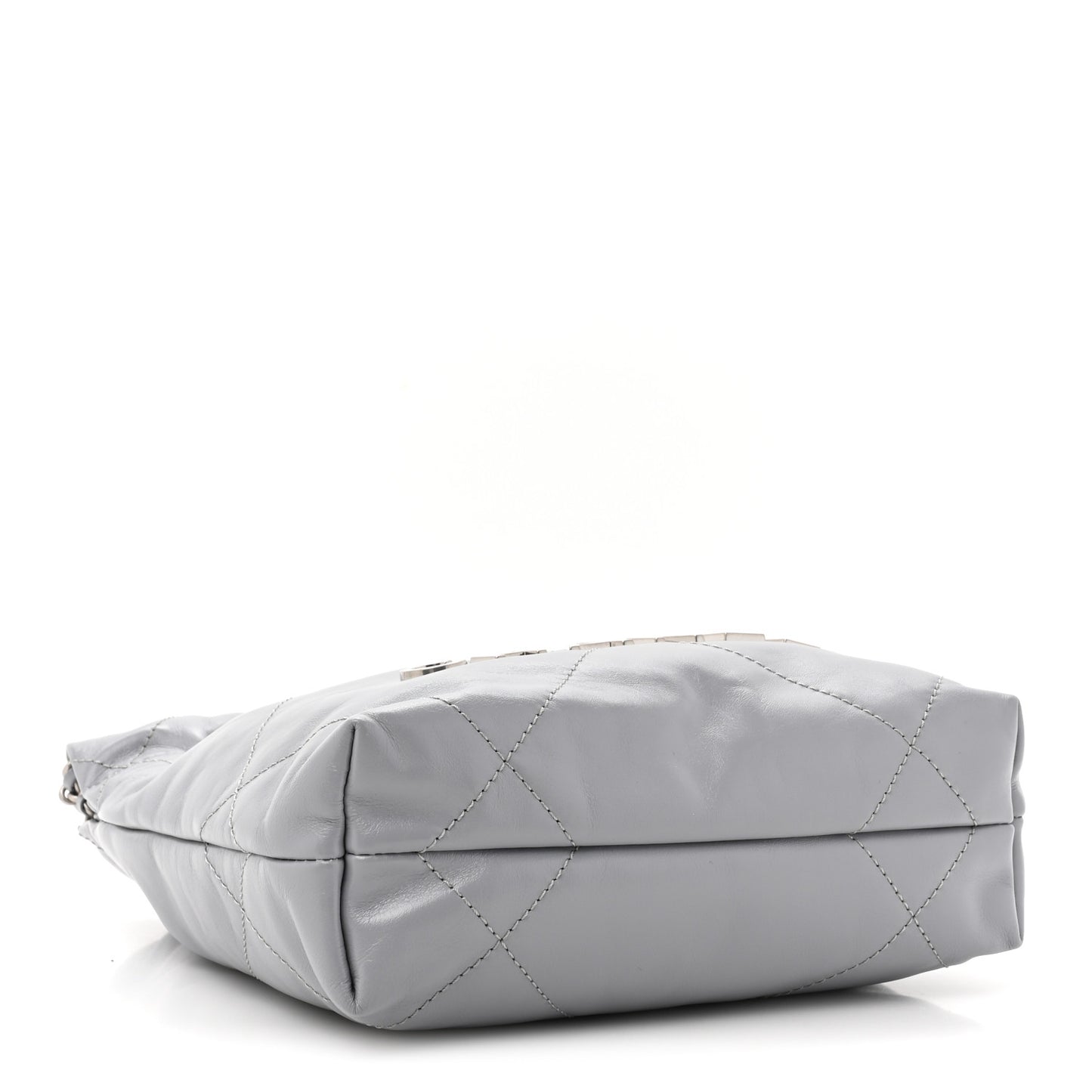 Shiny Calfskin Quilted Mini Chanel 22 Grey