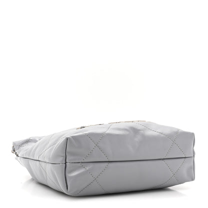 Chanel Shiny Calfskin Quilted Mini Chanel 22 Grey 4 of 10