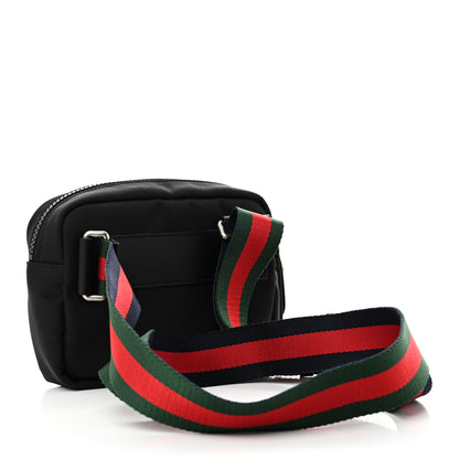 Gucci Canvas Web Tiger Embroidered Messenger Bag Black 3 of 10