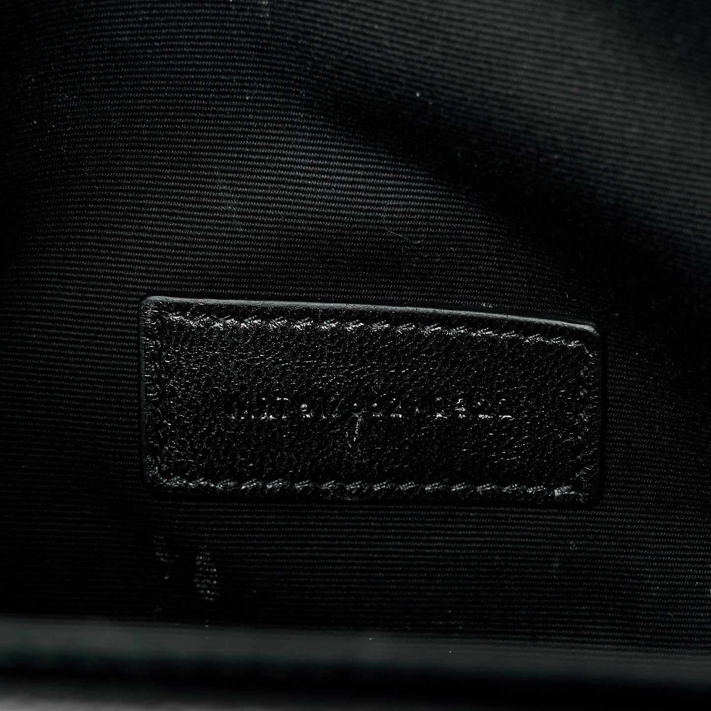 Grain De Poudre Matelasse Chevron Monogram Envelope Clutch Black
