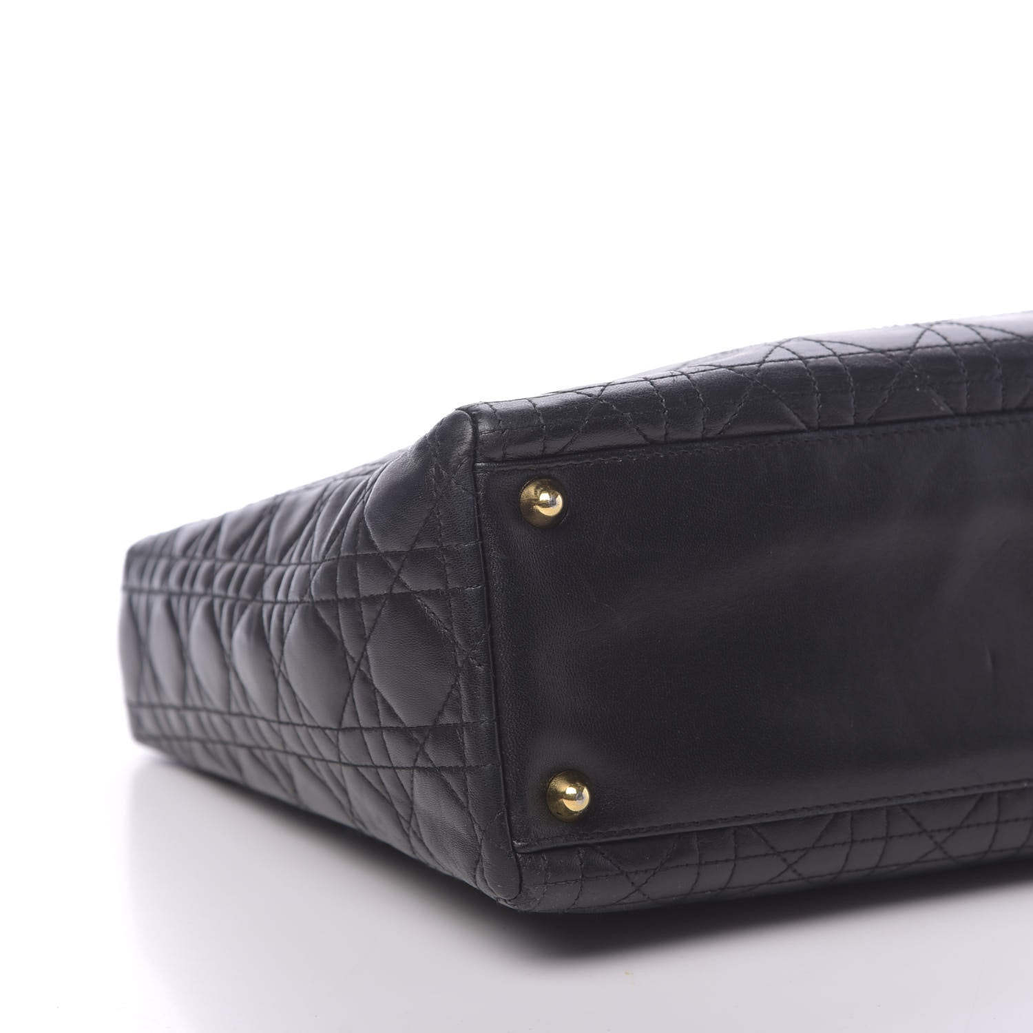 Christian Dior Lambskin Cannage Large Lady Dior Black 12 of 13
