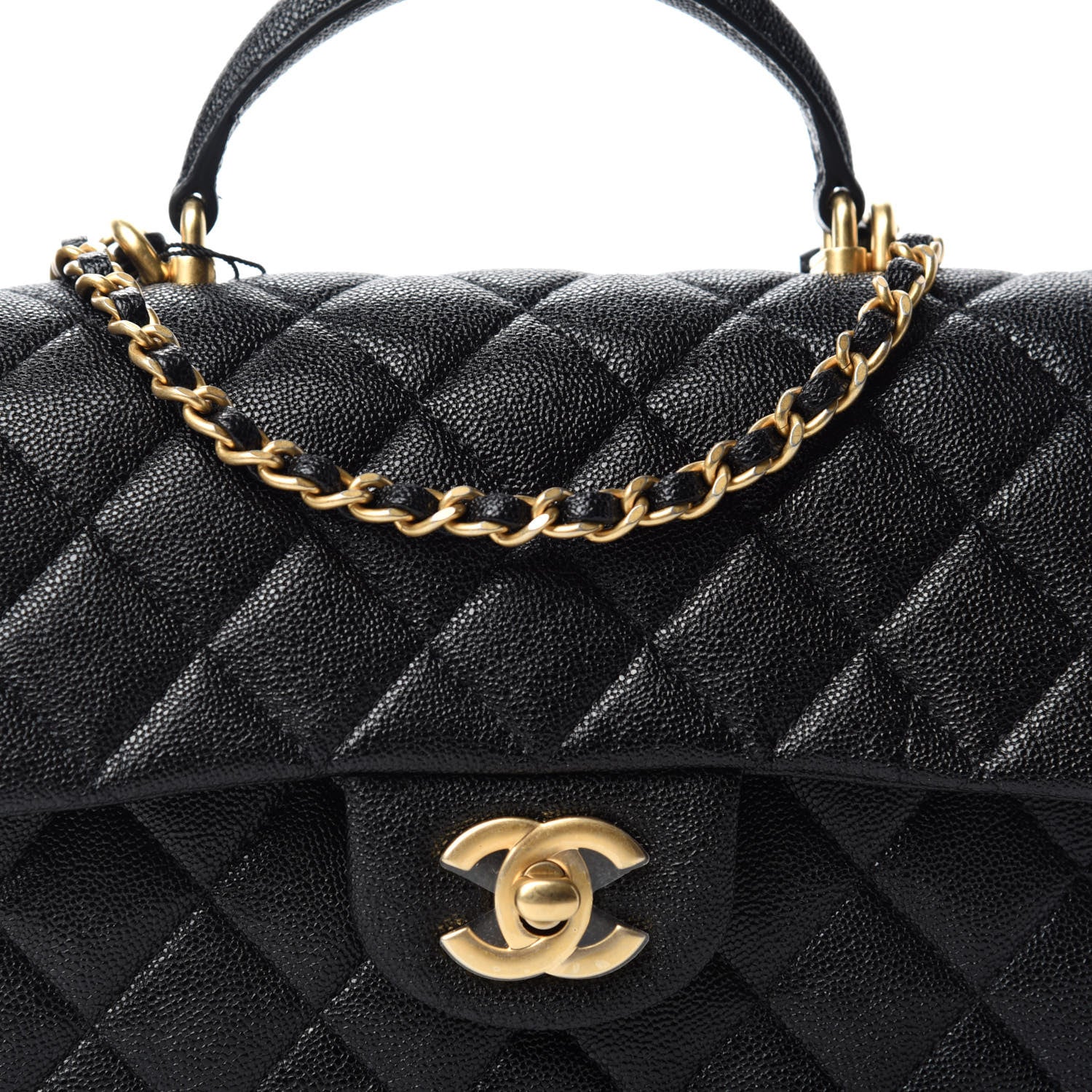 Chanel Caviar Quilted Mini Top Handle Rectangular Flap Black 10 of 11