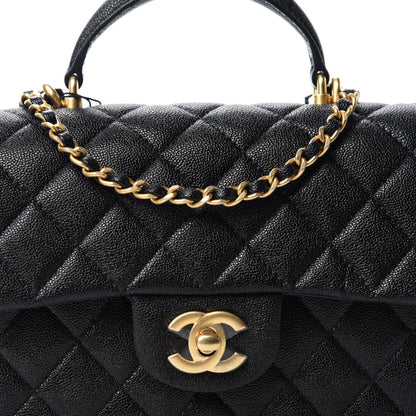 Chanel Caviar Quilted Mini Top Handle Rectangular Flap Black 10 of 11