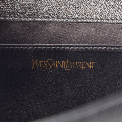 Saint Laurent Calfskin Monogram Large Belle De Jour Clutch Black 6 of 9