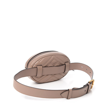 Gucci Calfskin Matelasse GG Marmont Belt Bag 75 30 Porcelain Rose 2 of 9