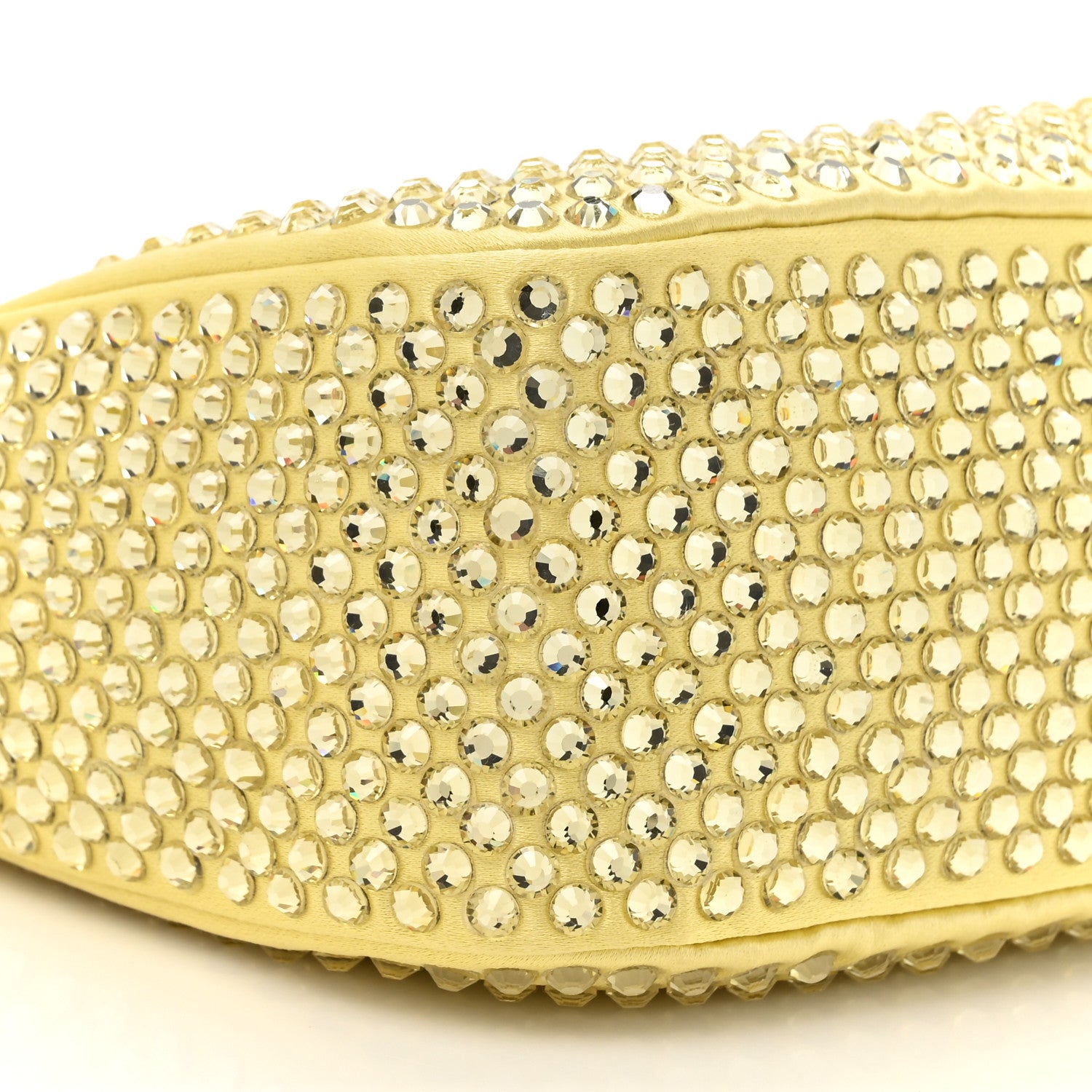 Prada Satin Crystal Re-Edition 2005 Shoulder Bag Ananas 9 of 9