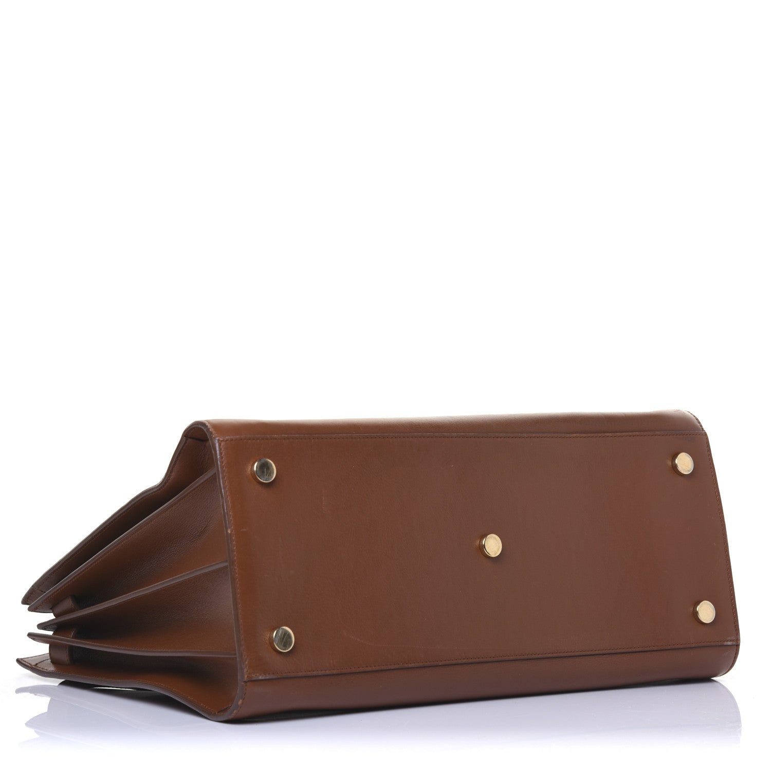 Saint Laurent Calfskin Large Sac De Jour Carryall Cognac 4 of 28