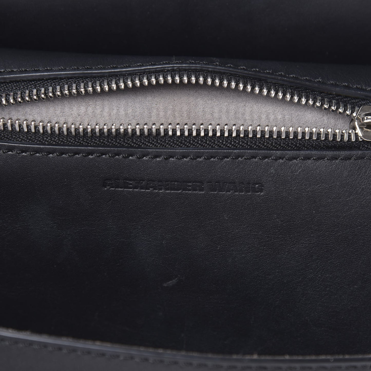Lambskin Small Eyelets Marion Tote Black Silver Hardware
