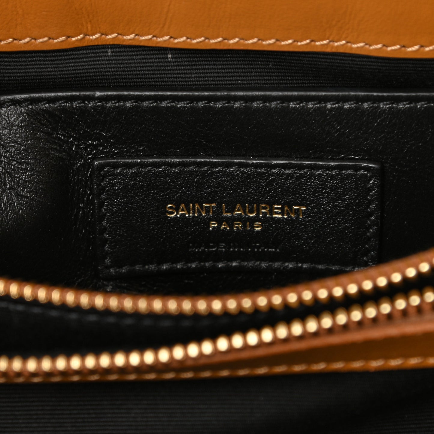Calfskin Y Quilted Monogram Small Loulou Chain Satchel Dark Natural