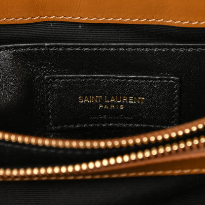 Saint Laurent Calfskin Y Quilted Monogram Small Loulou Chain Satchel Dark Natural 7 of 10