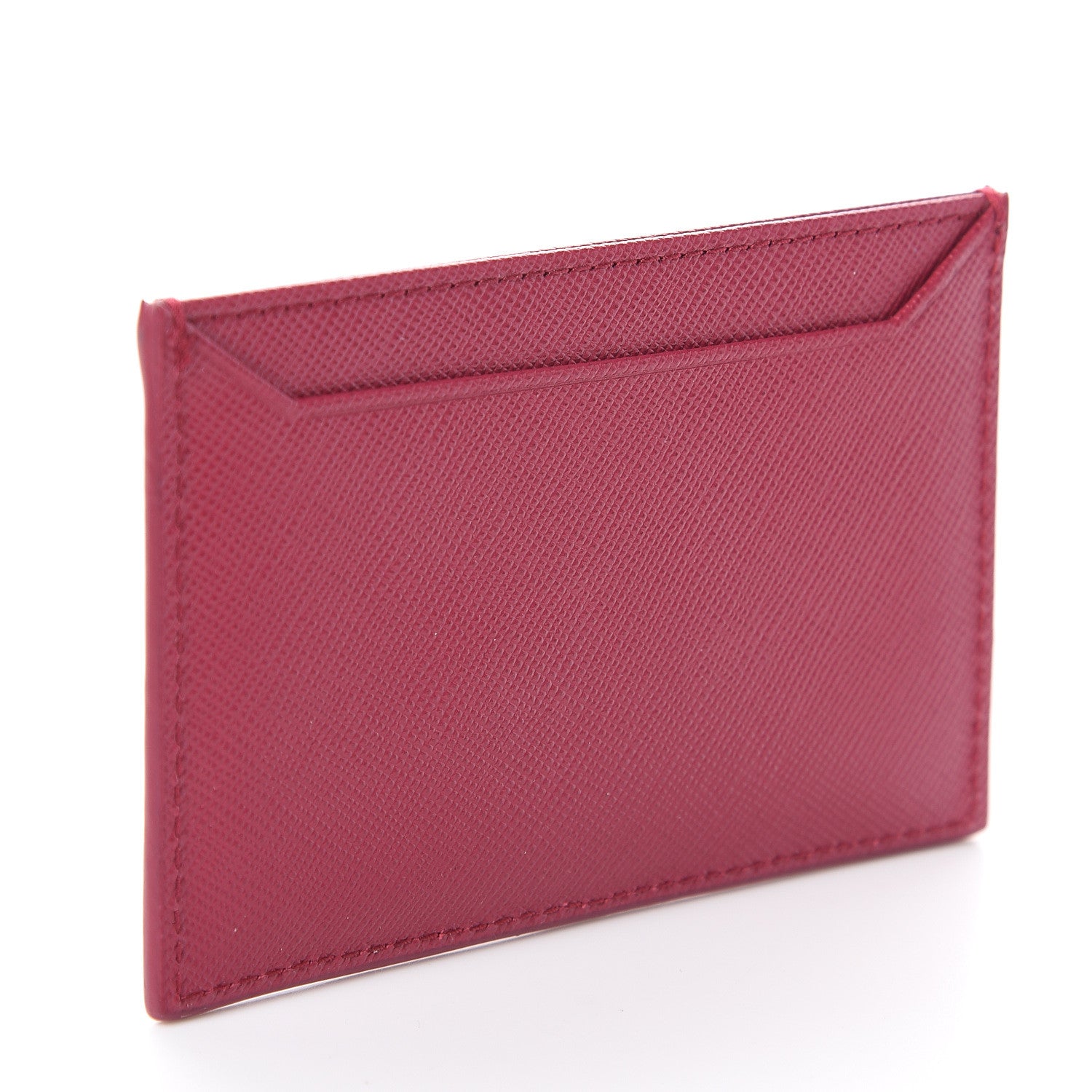 Prada Saffiano Metal Card Case Ibisco 2 of 5
