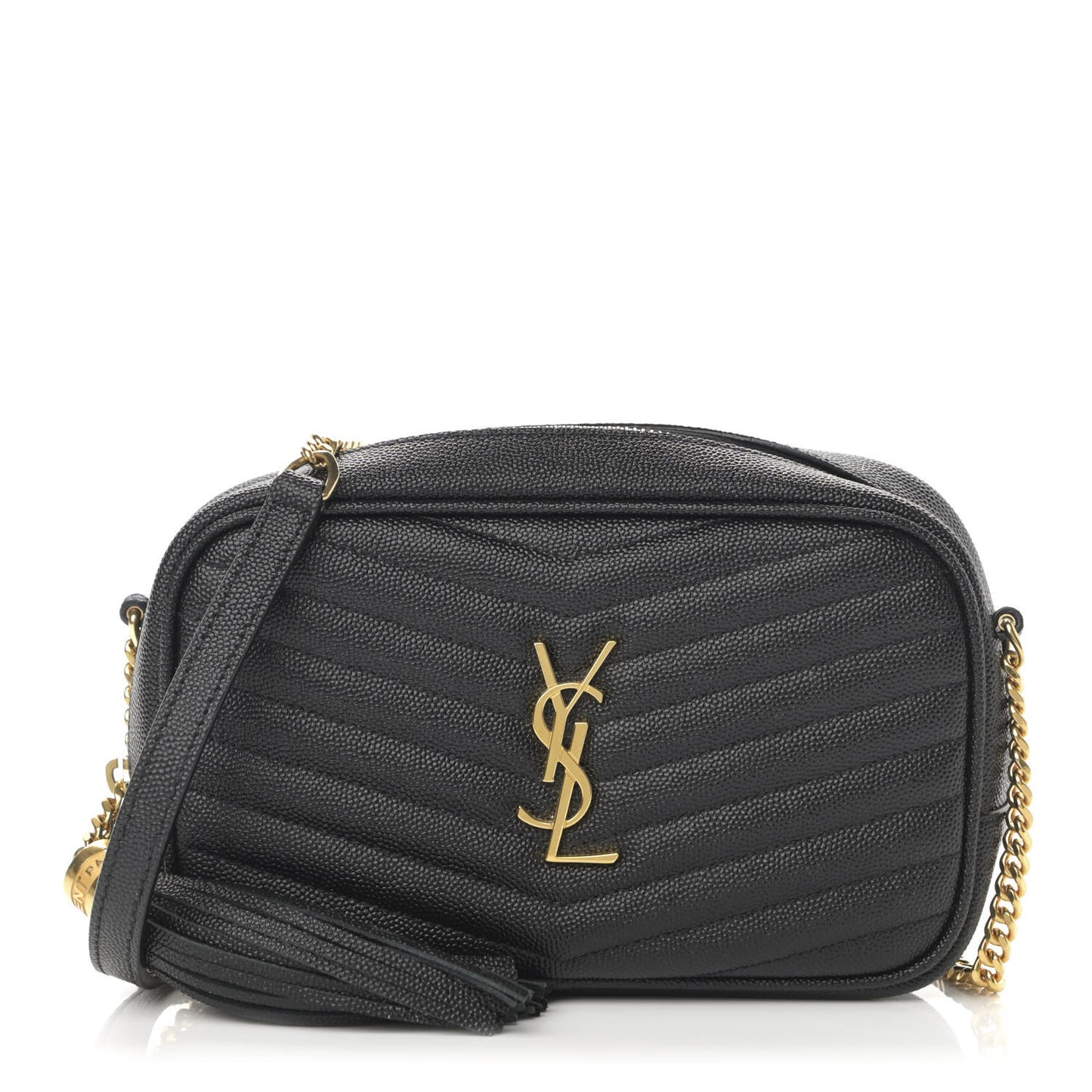 Grain De Poudre Matelasse Monogram Mini Lou Camera Bag Black