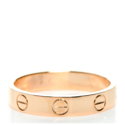 Cartier 18K Pink Gold 3.5mm LOVE Wedding Band Ring 51 5.75 1 of 6