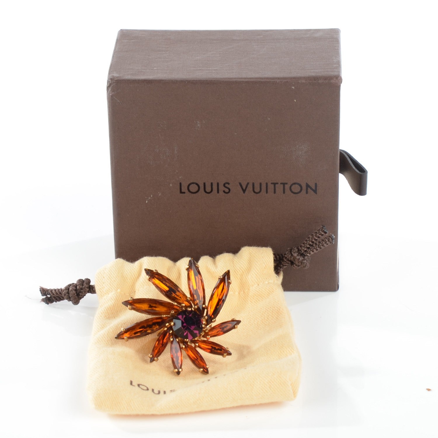 Louis Vuitton Swarovski Crystal Ring Gold 6.5 5 of 5