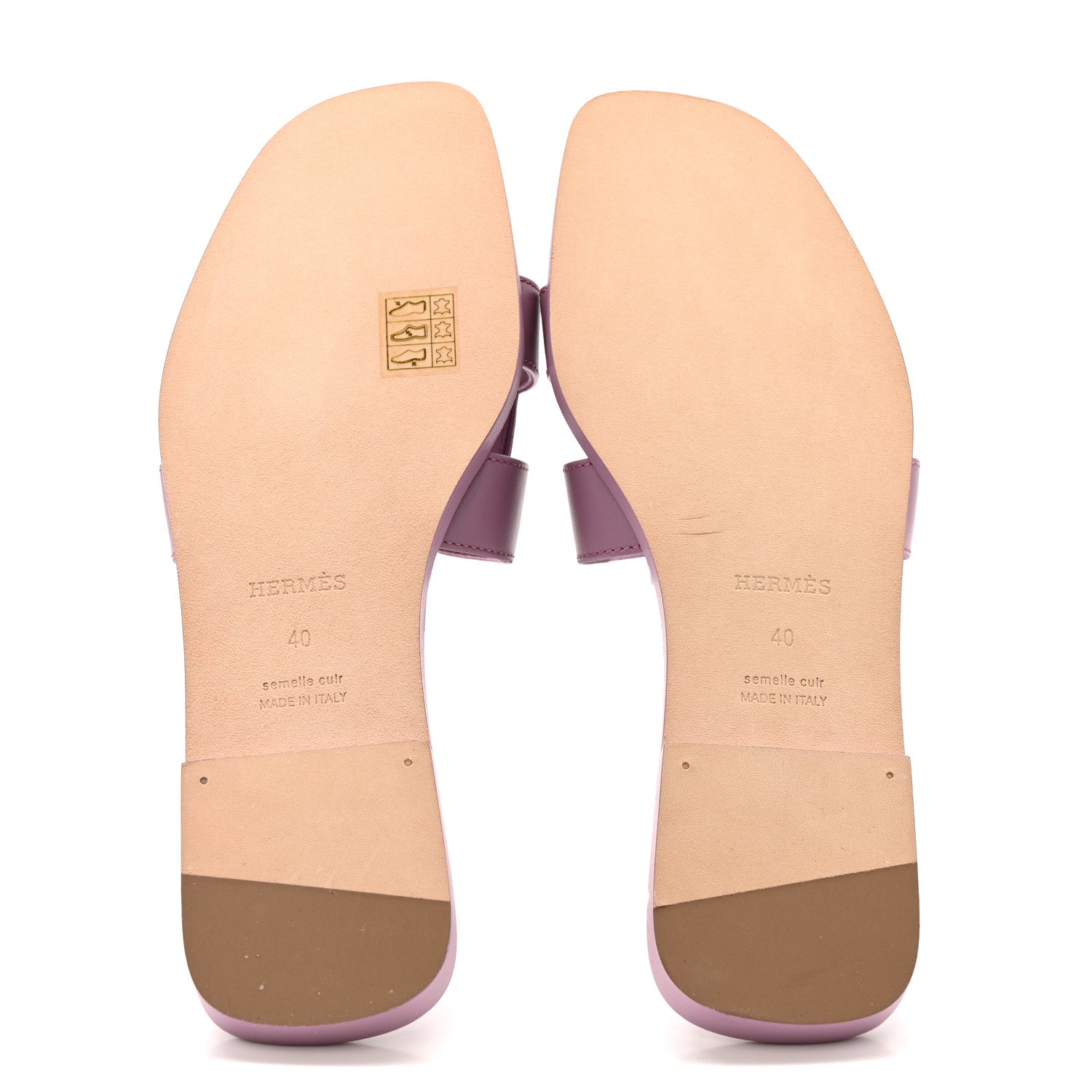 Hermes Calfskin Oran Sandals 40 Bruyère 6 of 9