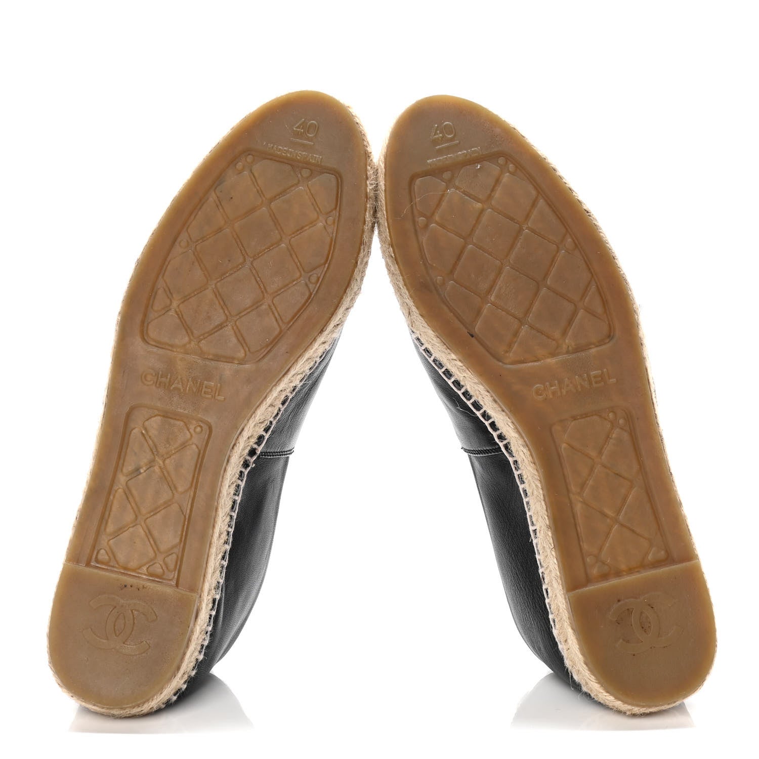 Chanel Lambskin CC Espadrilles 40 Black 7 of 10