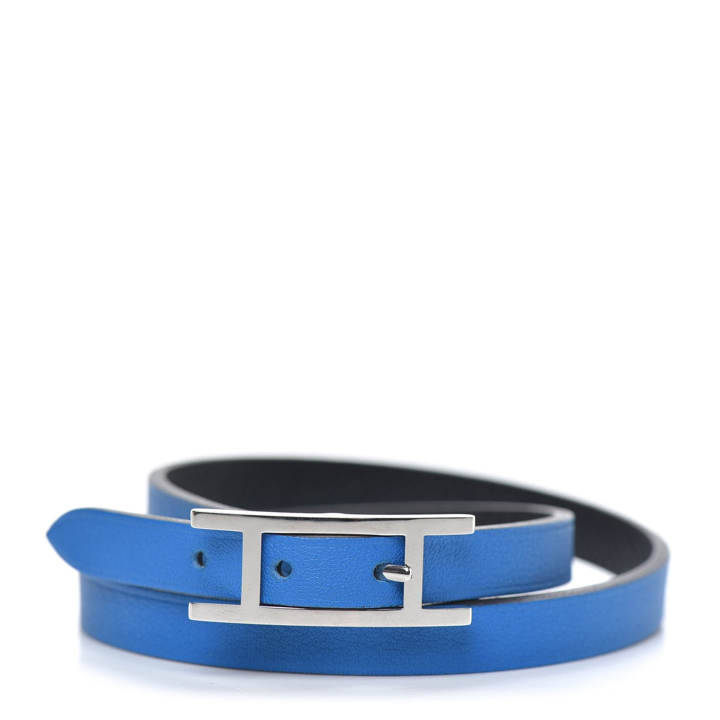 Swift Epsom Behapi Double Tour Reversible Bracelet Bleu Hydra Black